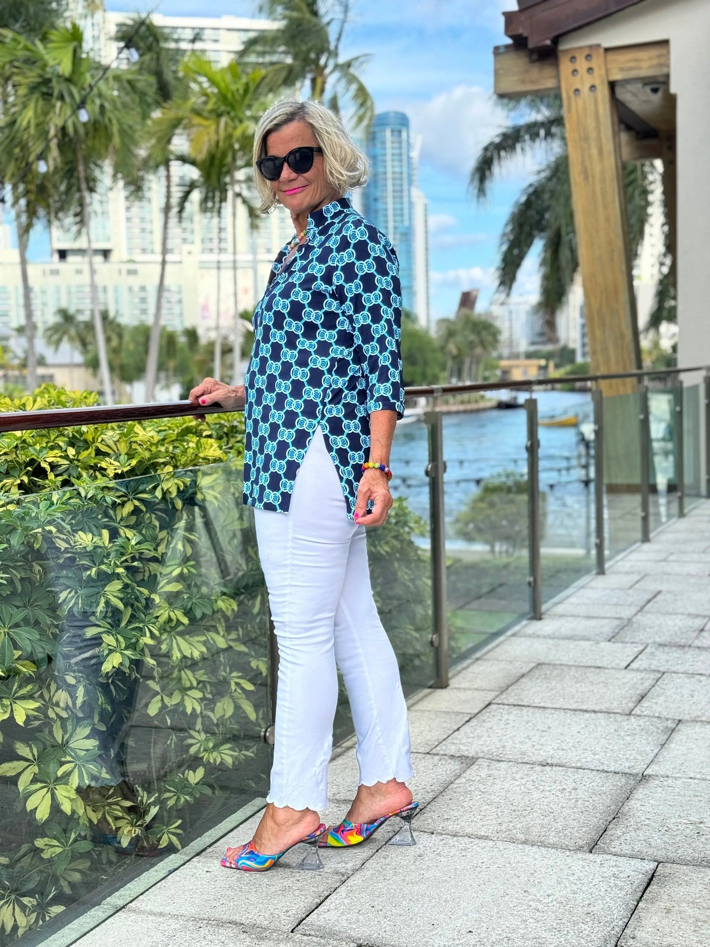 BLUE MEDALLION TUNIC