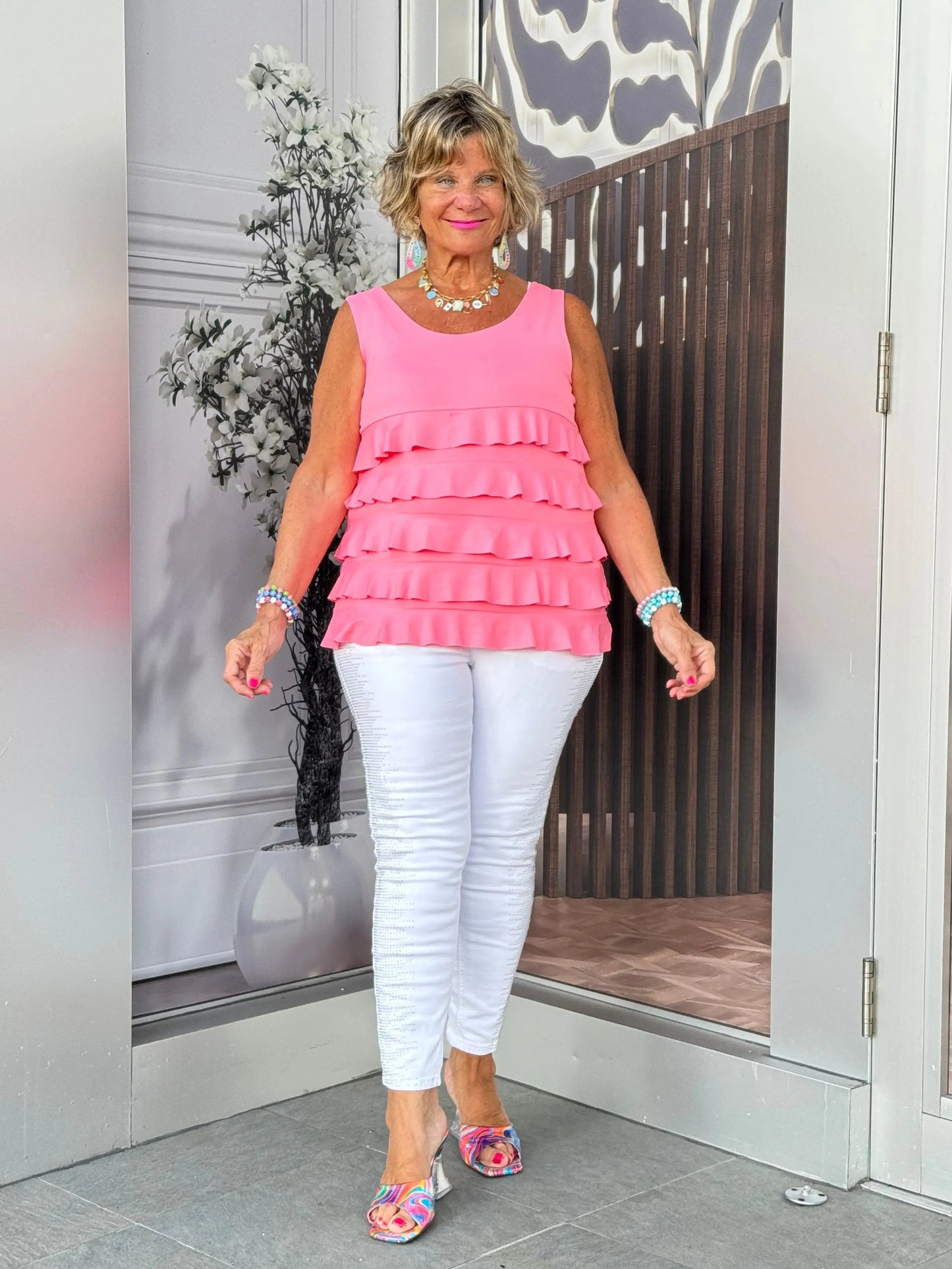 LULU-B CORAL CHA CHA TANK