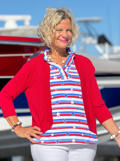 LULU B STARS RUFFLE DRESS