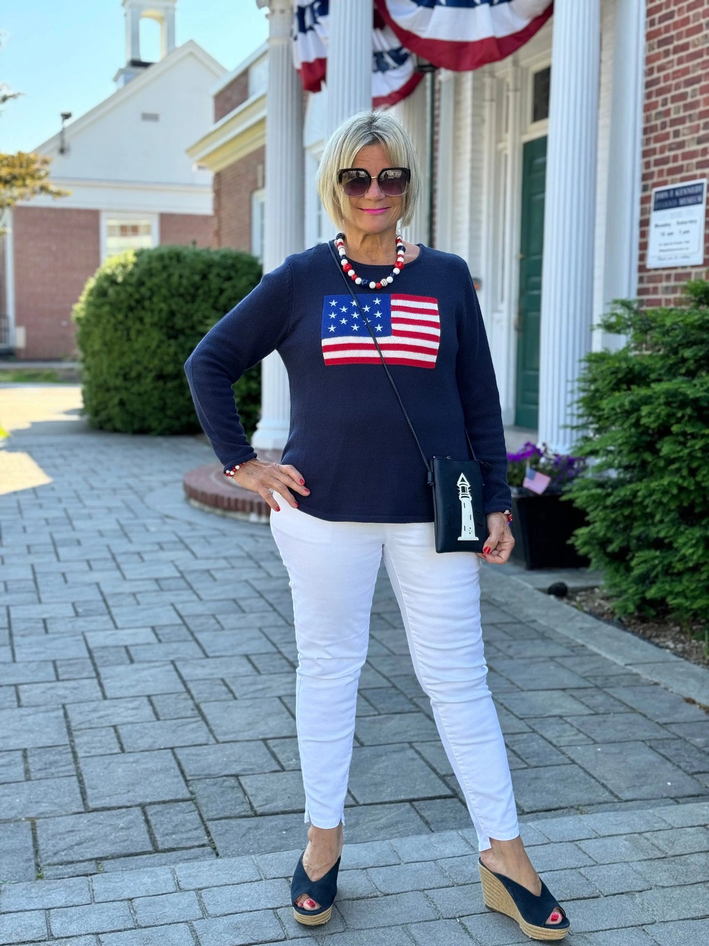 LULU-B NAVY FLAG SWEATER