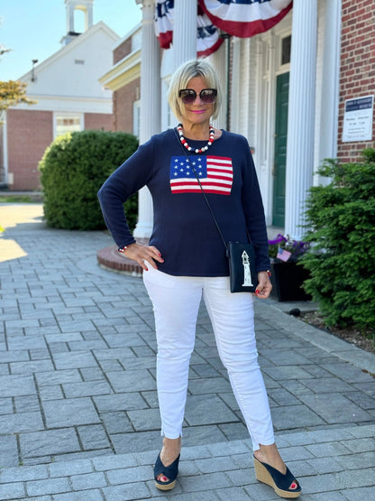 LULU-B NAVY FLAG SWEATER