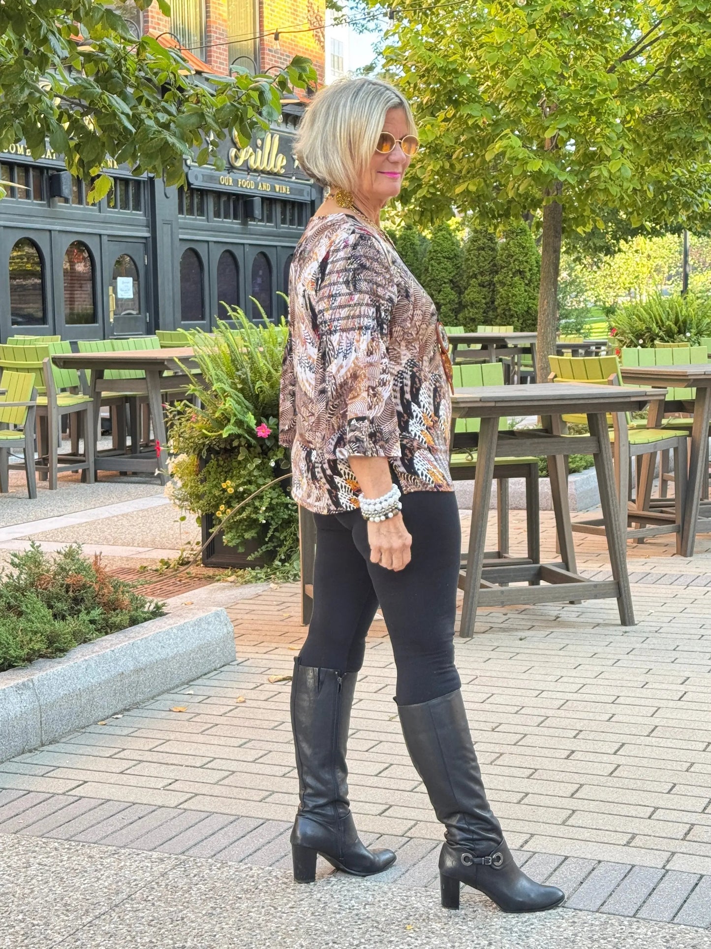 LEOPARD TAN FASHION TOP