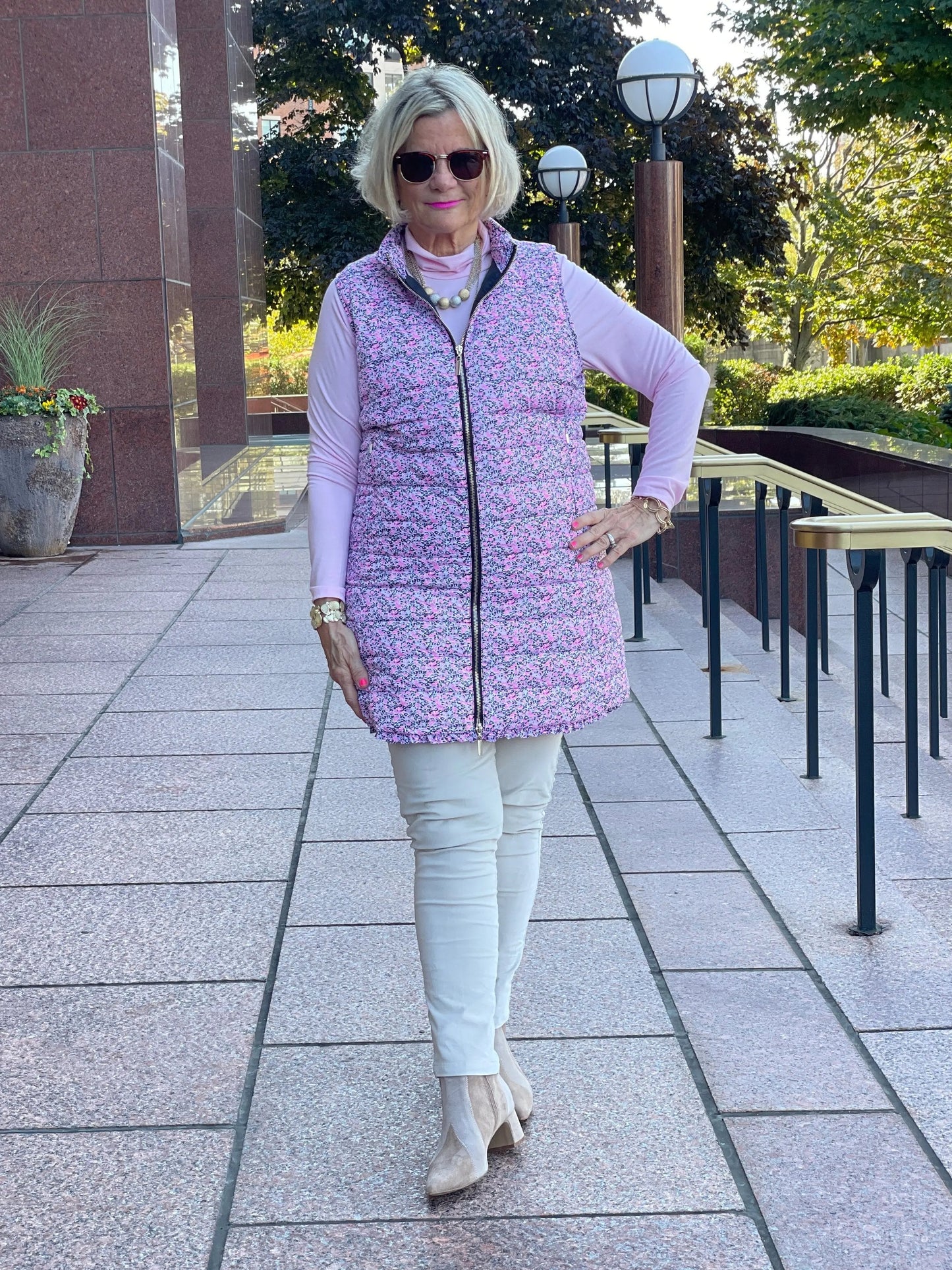 AUBREY PINK PUFFER VEST