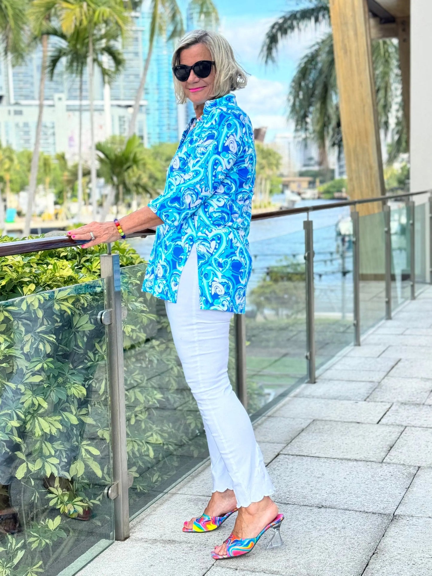 BLUE DREAMING HEARTS TUNIC
