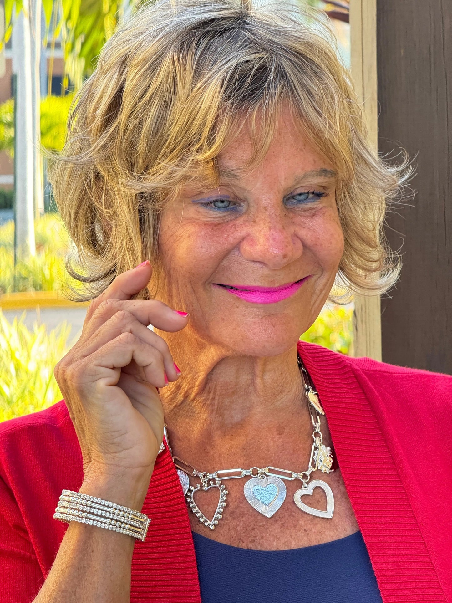 LOVE YOUR SELF SILVER Charm Station Paperclip Necklace