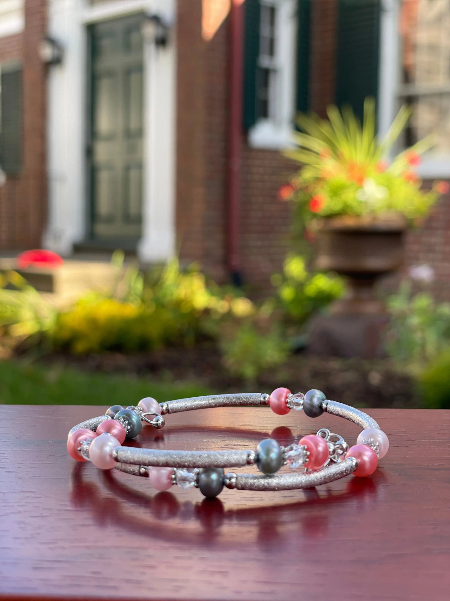 FRESH WATER PEARL PINK BRACELET WRAP