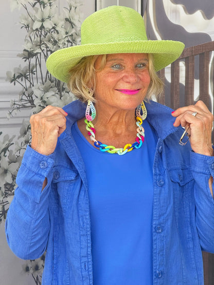 LULU B BLU LINEN JACKET