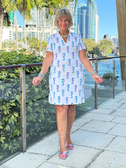 LULU B SHORELINE CHARM SHORT SLEEVE DRESS