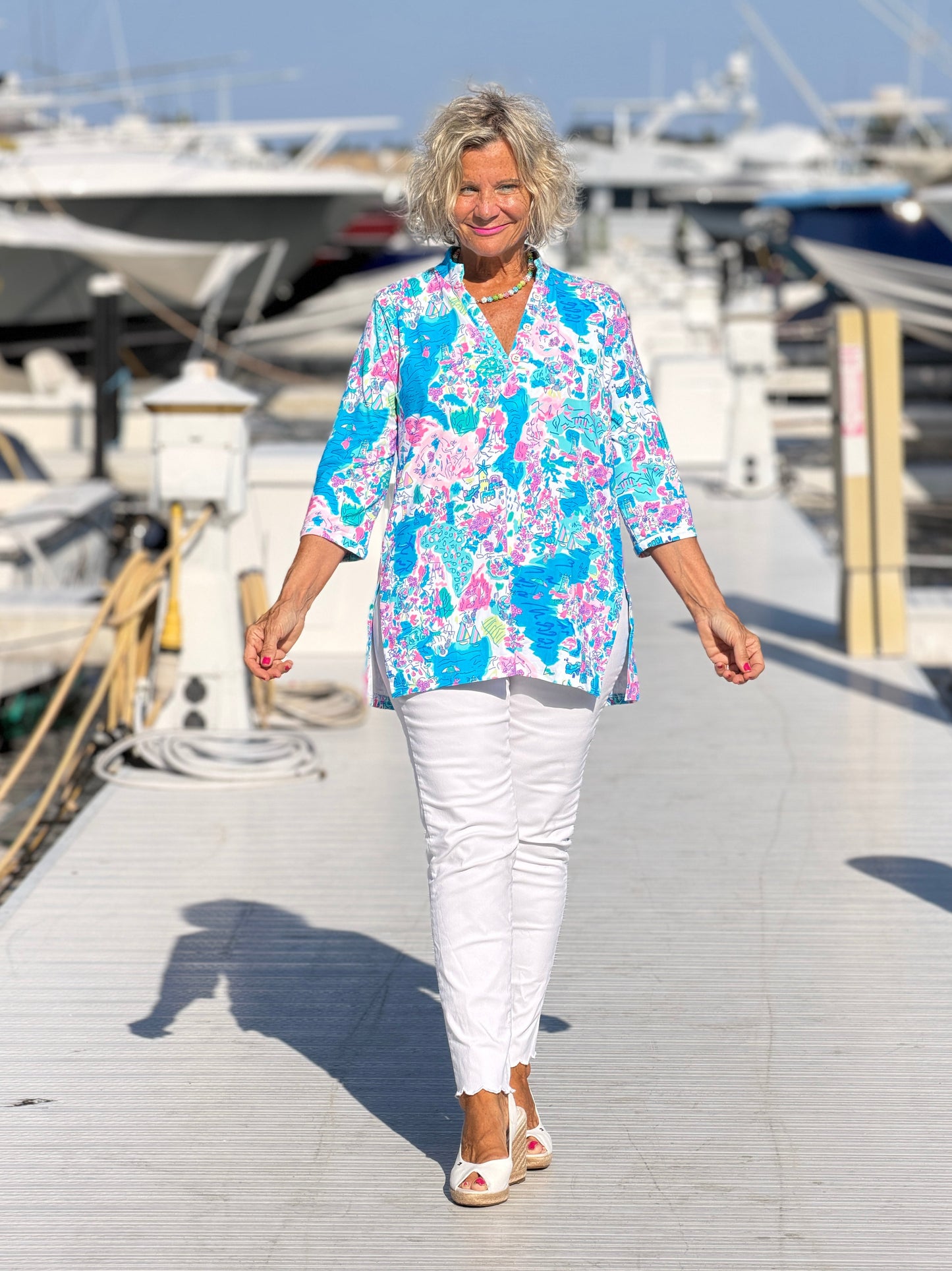 LULU B PALM BEACH SPALSH TUNIC