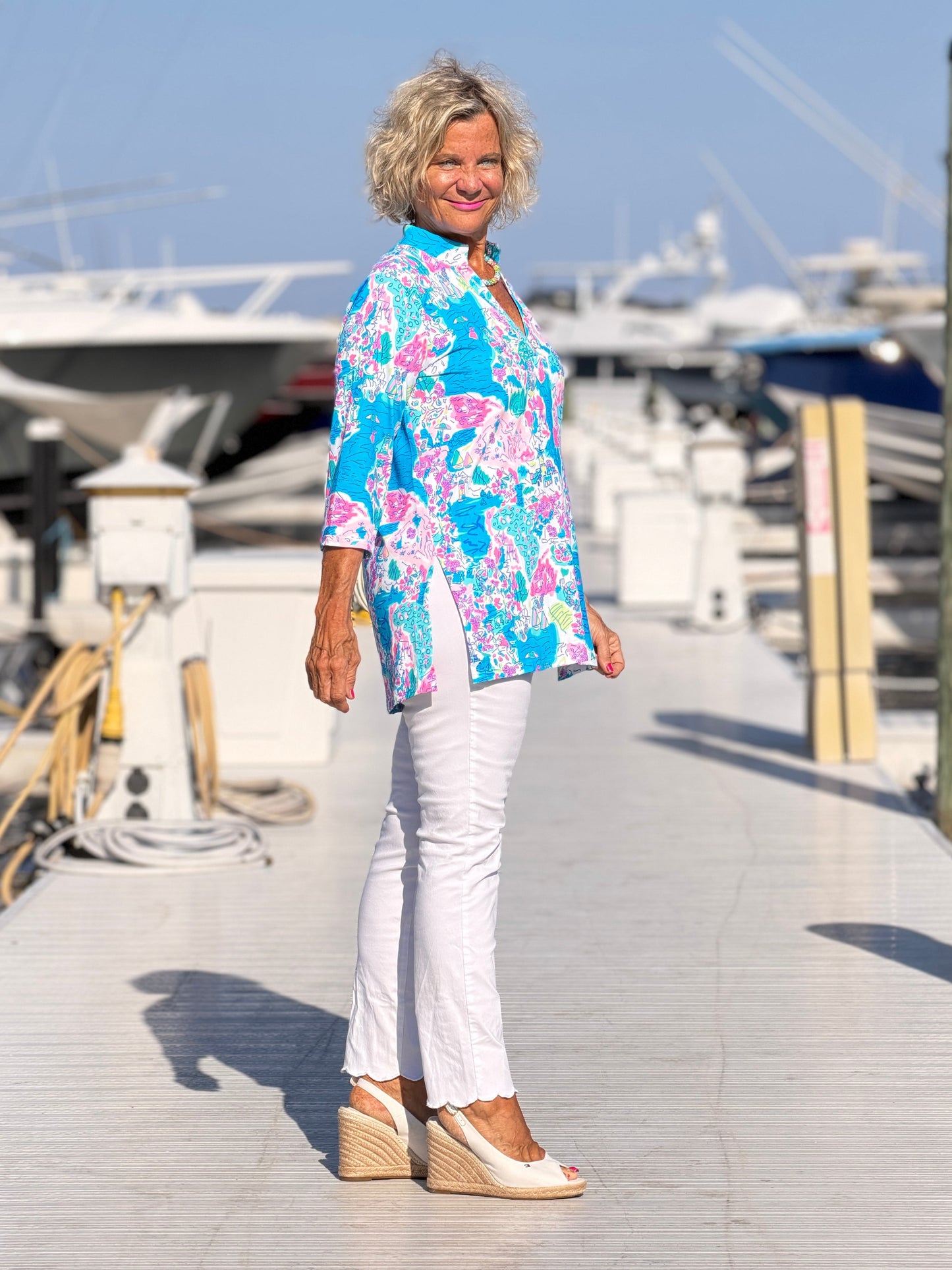 LULU B PALM BEACH SPALSH TUNIC