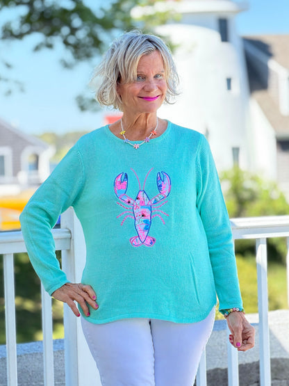 BEACH CLUB SEAFOAM LOBSTER SWEATER