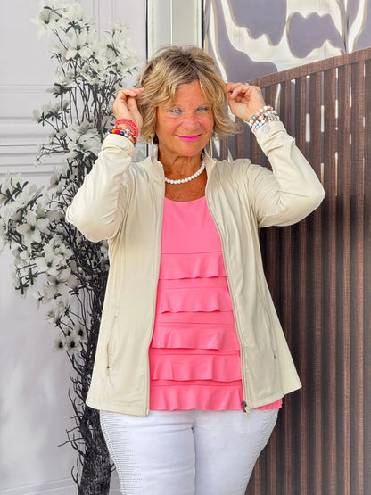 LULU-B STONE FULL ZIPPER JACKET