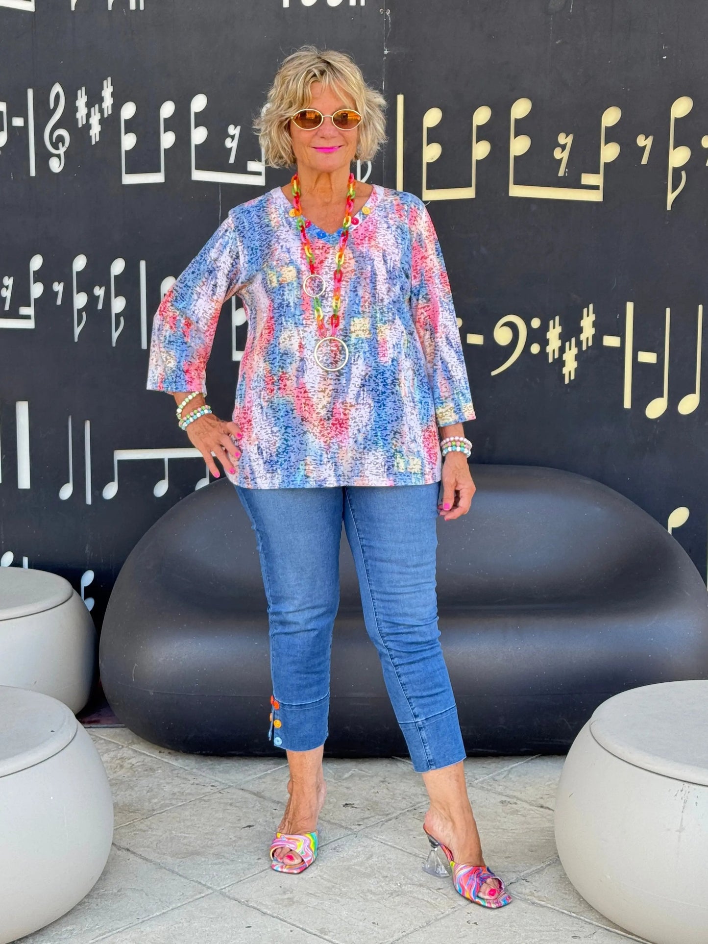 Ethyl Button Cuff Capri - Sincere
