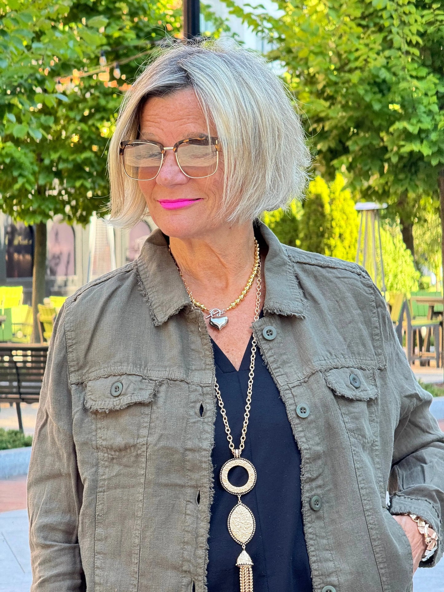 LULU-B NEW OLIVE LINEN JACKET