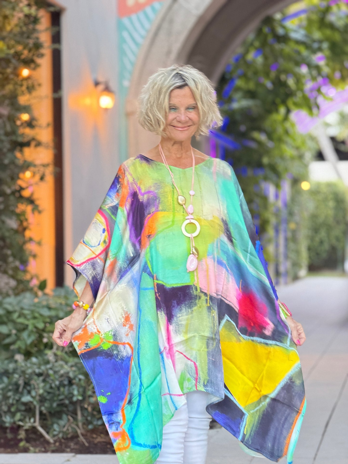 Artisan Bright Abstract Modal Kaftan