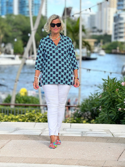 BLUE MEDALLION TUNIC
