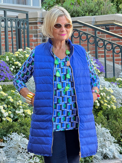 LULU-B COBALT PUFFER VEST