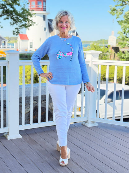 BEACH CLUB PERRI CAPE COD MAP SWEATER