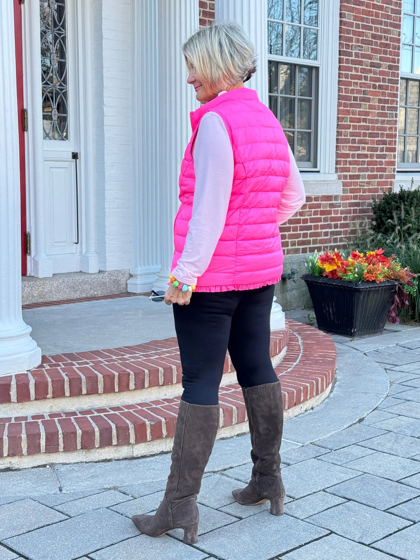 LULU-B PINK SHORT PUFFER VEST