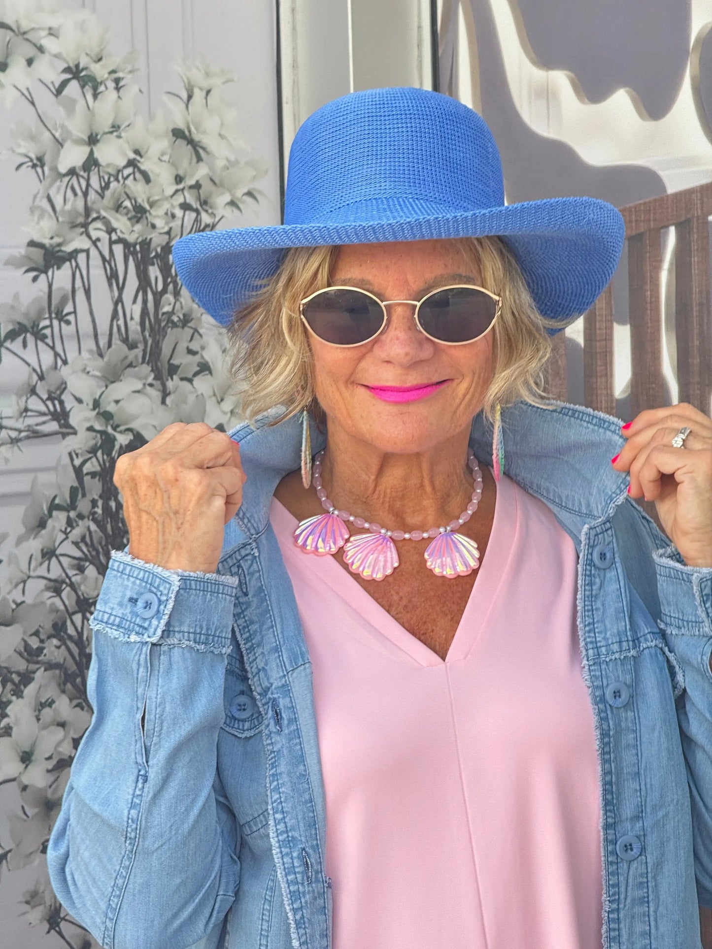 LULU-B CLEAR CHAMBRAY BLUE LINEN JACKET