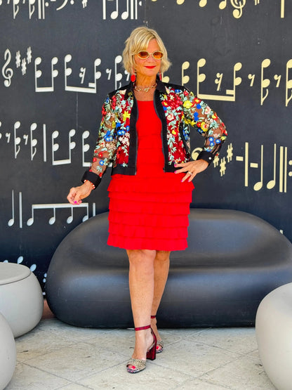 LULU-B RED CRIMSON CHA CHA DRESS