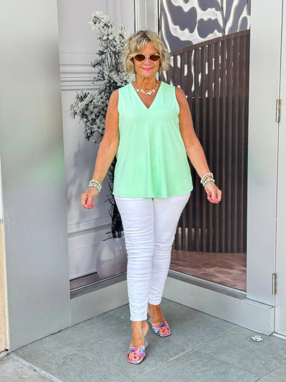 LULU-B CLEAR LIME TAILORED V