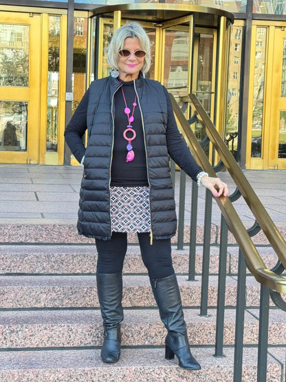LULU-B BLACK PUFFER VEST