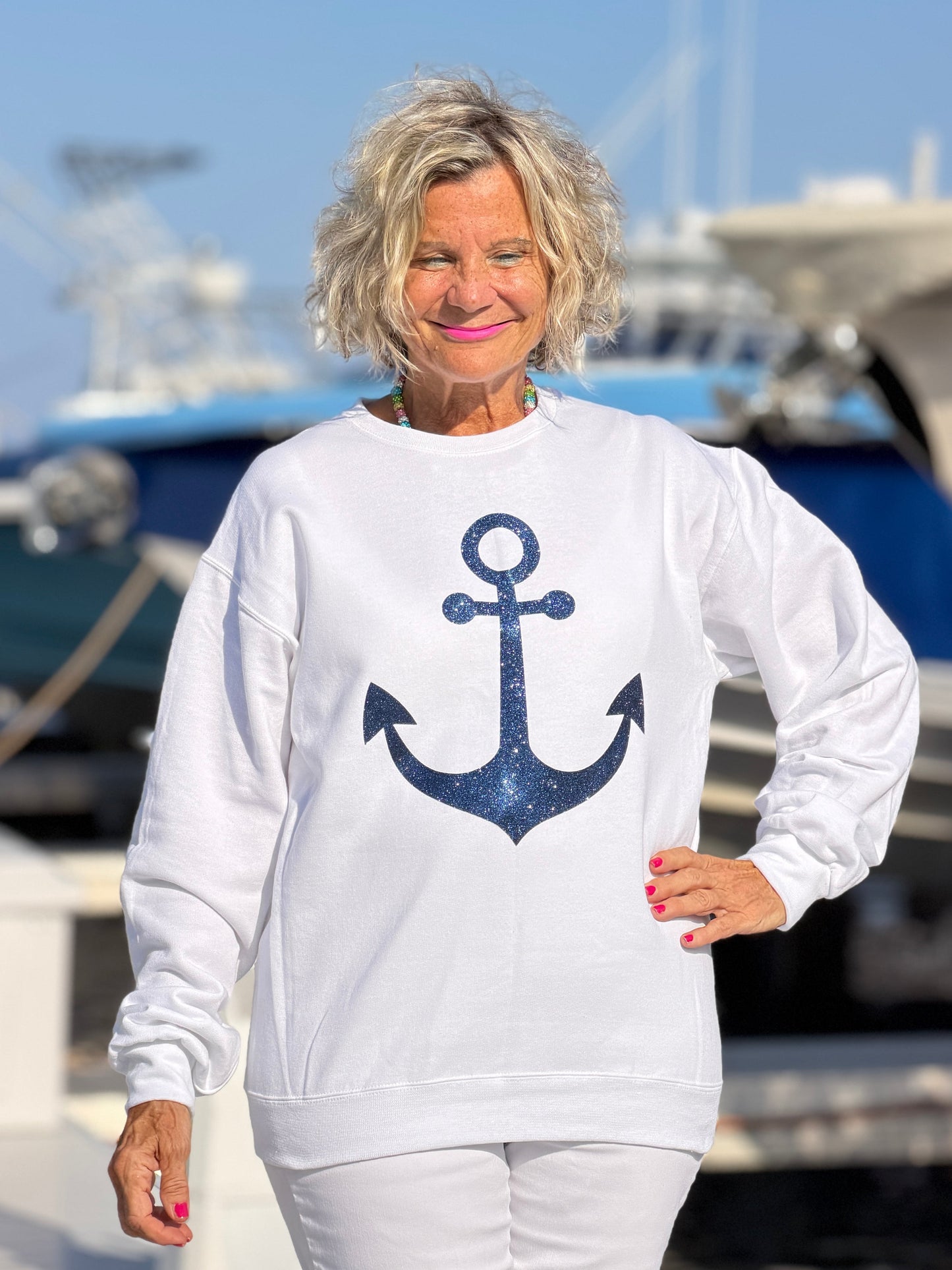 ANCHOR GLITTER HAT