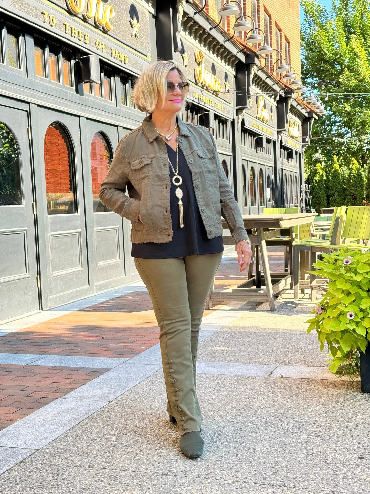 LULU-B NEW OLIVE LINEN JACKET