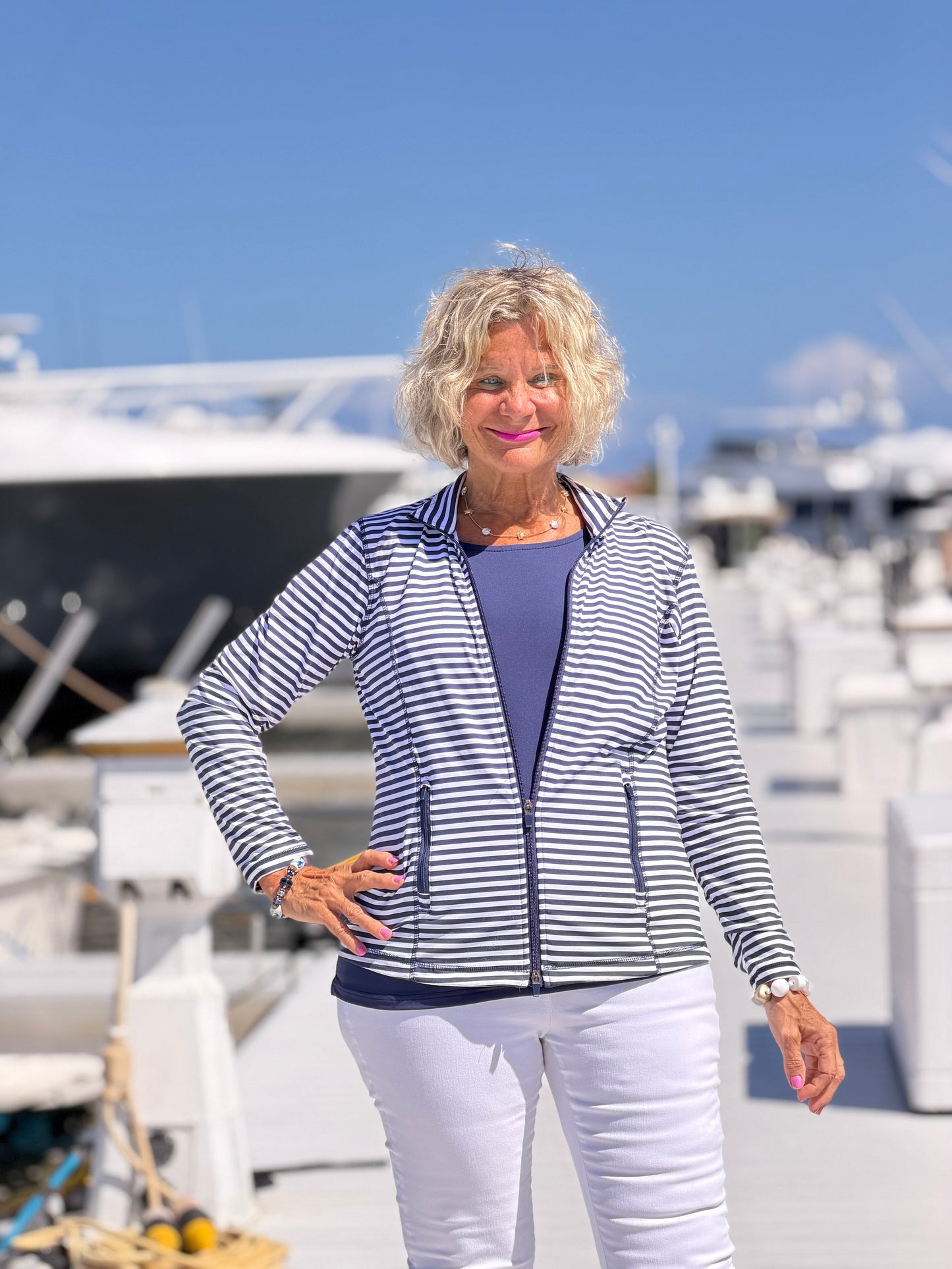 DOCKSIDE NAVY FULL ZIPPER JACKET