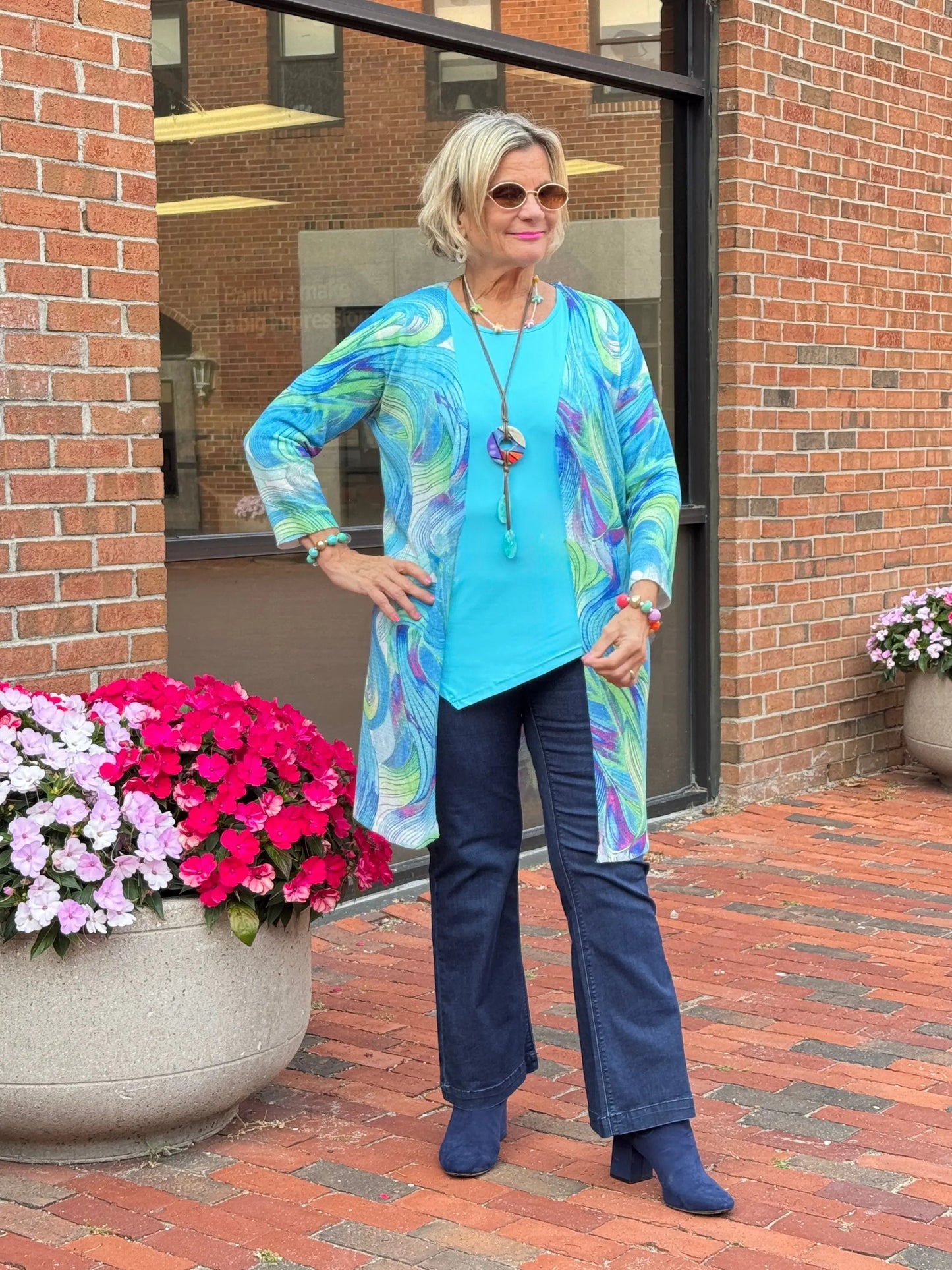 COLOR SPLASH CARDIGAN - BOUNTIFUL