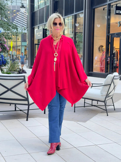 AUTUMN RED TWO WAY WRAP