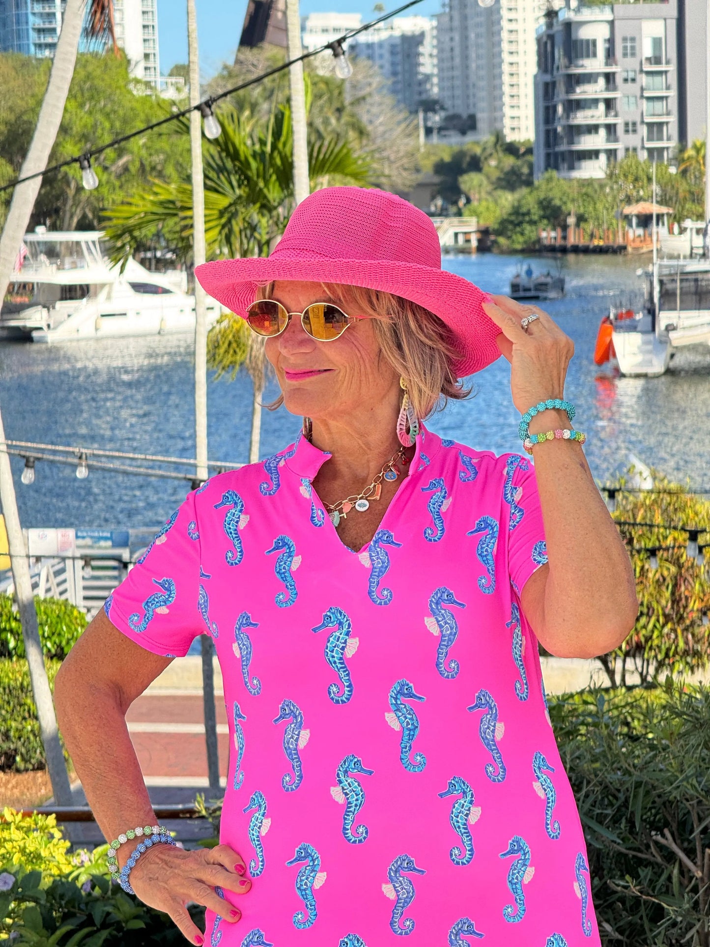 LULU B SEAHORSE BAY SHORT SLEEVE DRESS