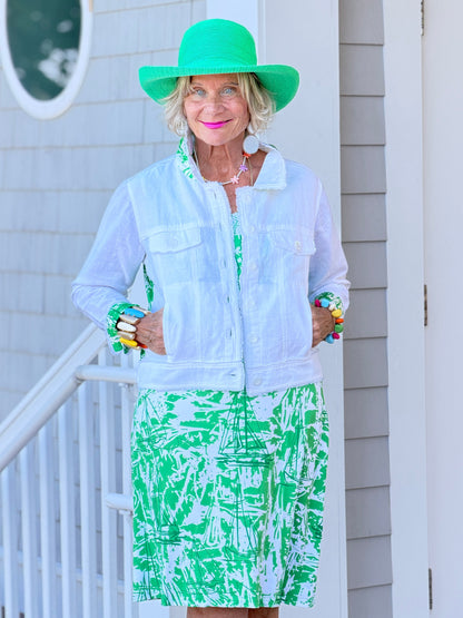 HARBOR LIGHTS GREEN SAILBOAT DRESS
