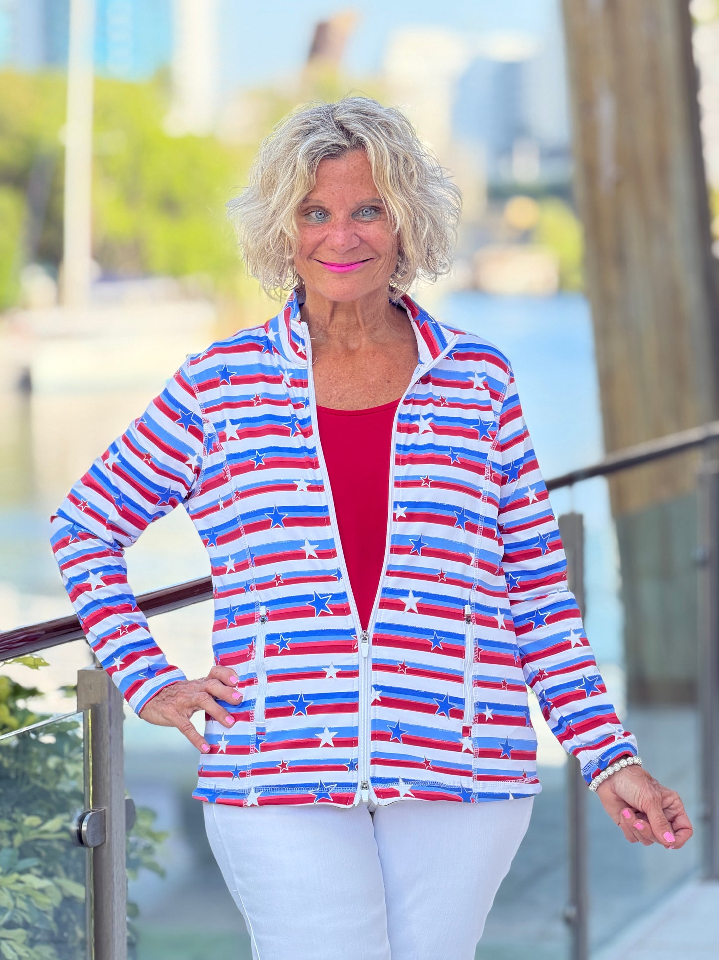 LULU B STARS FULL ZIPPER JACKET