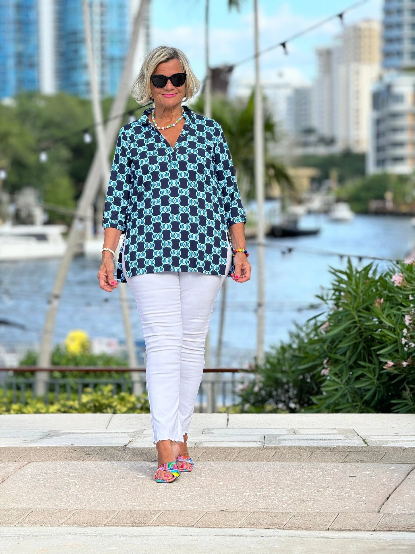 BLUE MEDALLION TUNIC