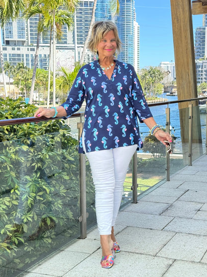 LULU B MIDNIGHT REEF TUNIC
