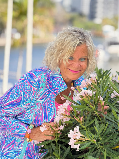 LULU B PALM ROYALE FULL ZIPPPER JACKET