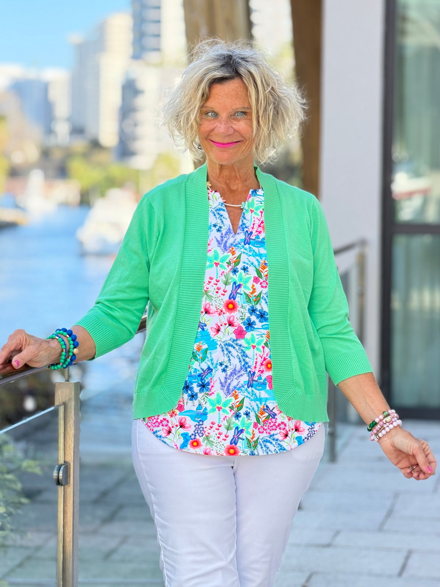 LULU P PARADISE GARDEN NOTCH TOP