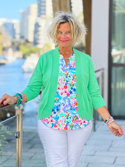 LULU P PARADISE GARDEN NOTCH TOP