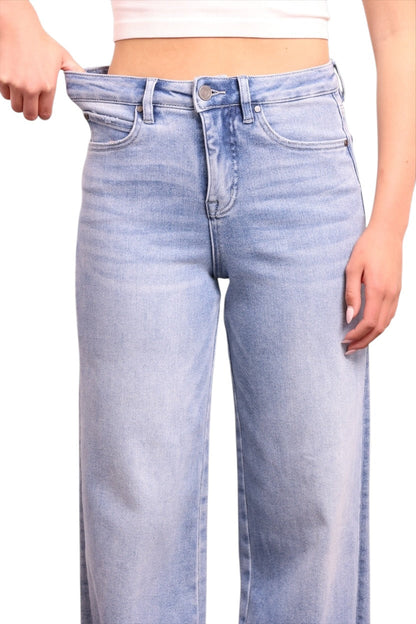 The Tarin High-Rise Tummy Control Cuffed Wide Leg Jeans - Three Inseams