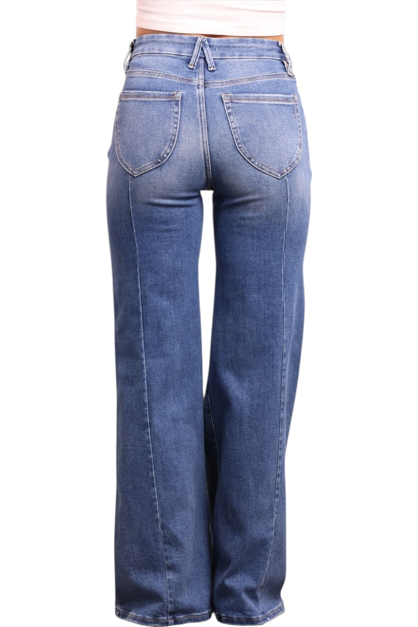 The Esme High-Rise Tummy Control Wide Leg Denim - Three Inseams