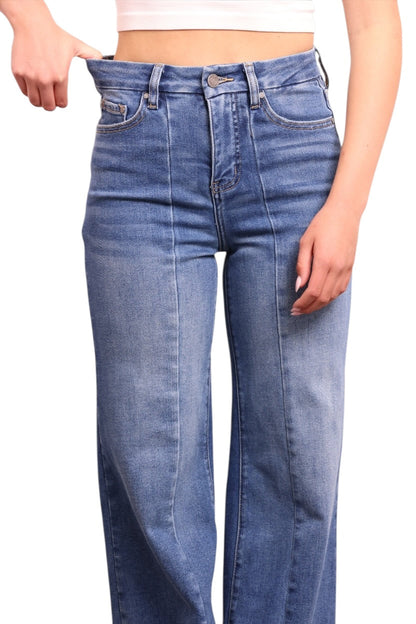 The Esme High-Rise Tummy Control Wide Leg Denim - Three Inseams