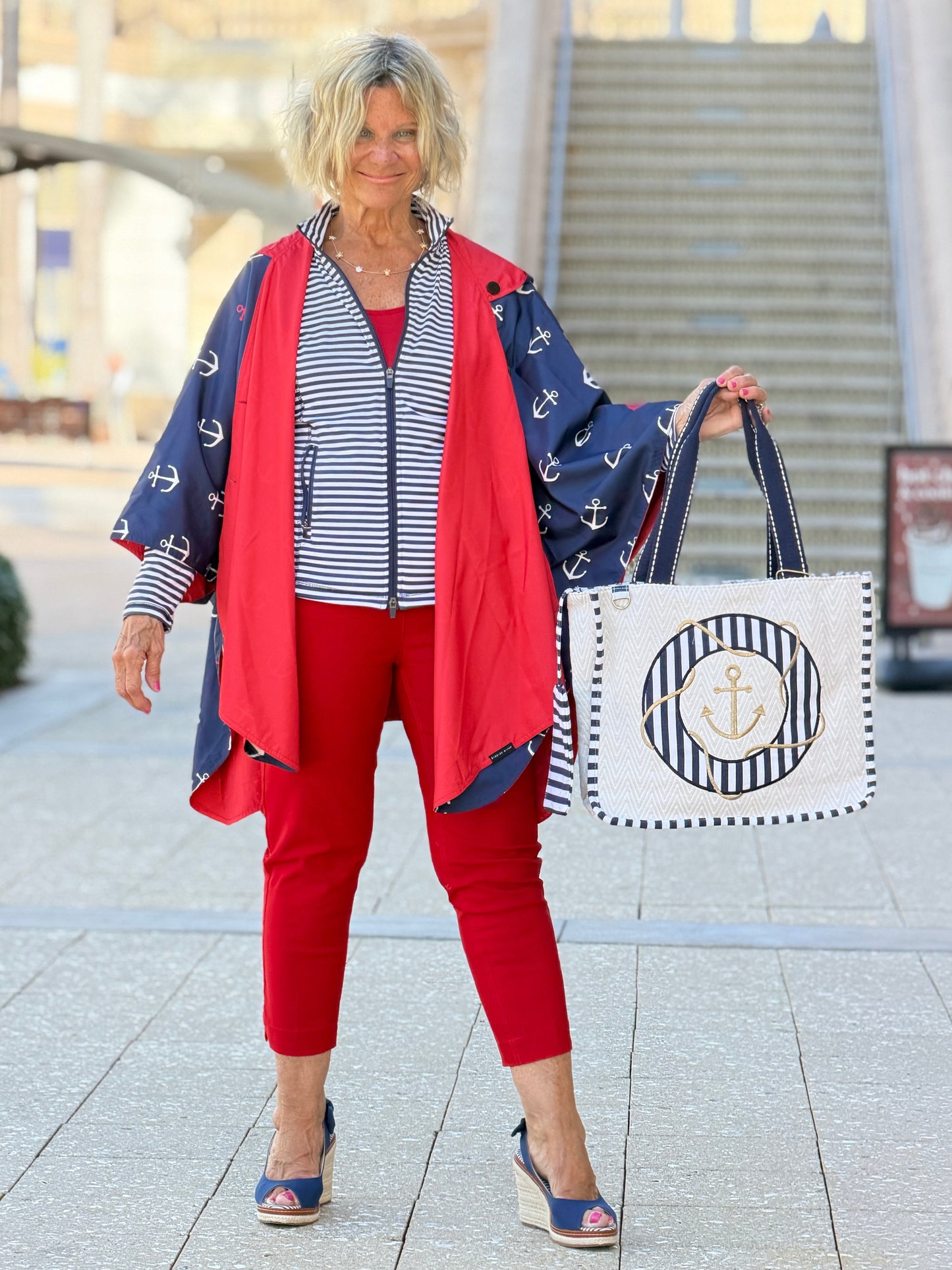 Anchor, Gold Anchor Shoulder Tote