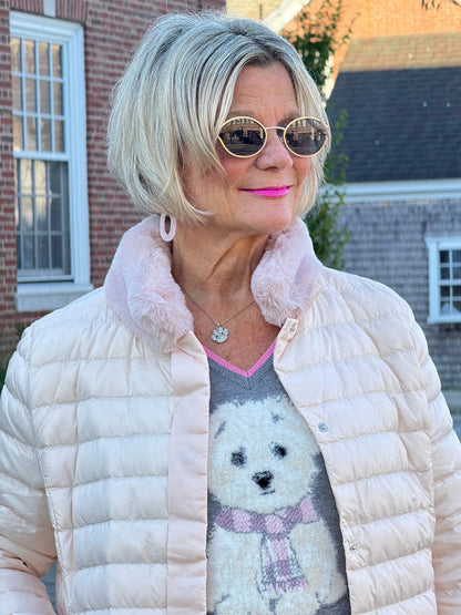 LULU-B PINK FAUX FUR JACKET
