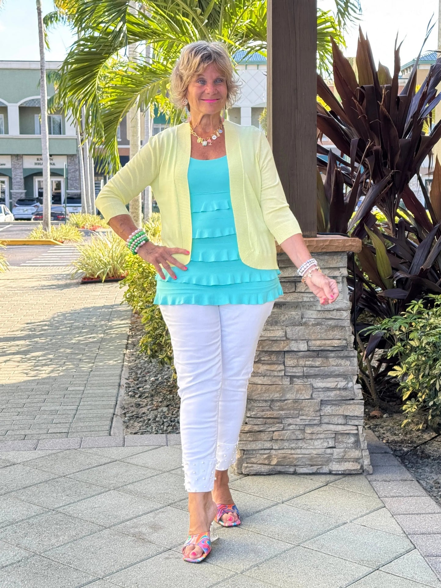 LULU-B CLEAR YELLOW PEYTON SHRUG