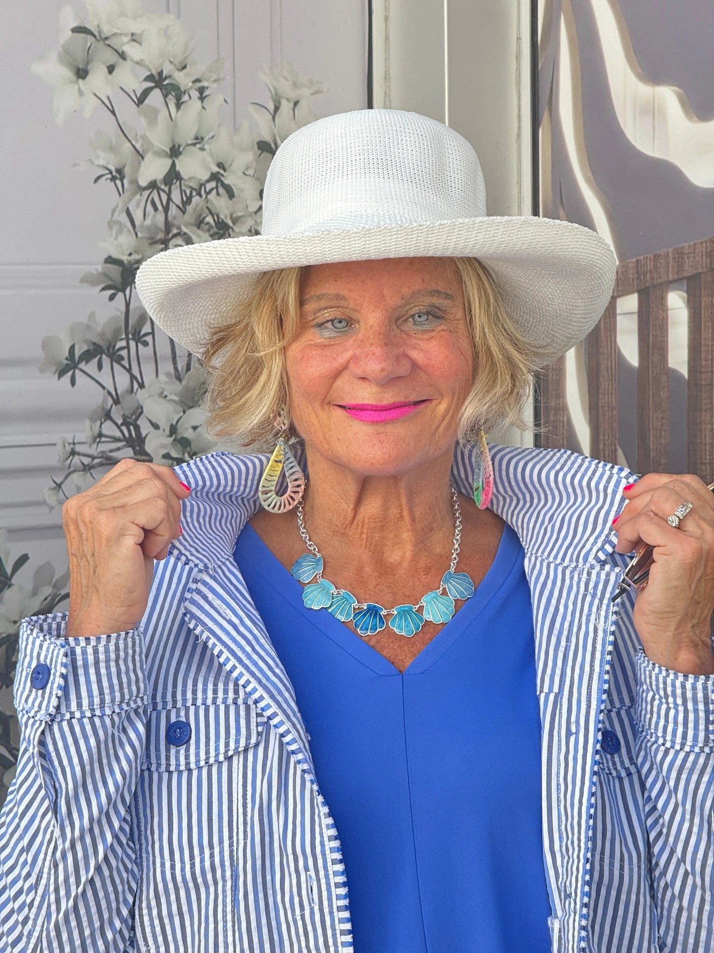 LULU B  BLU SEERSUCKER  JACKET
