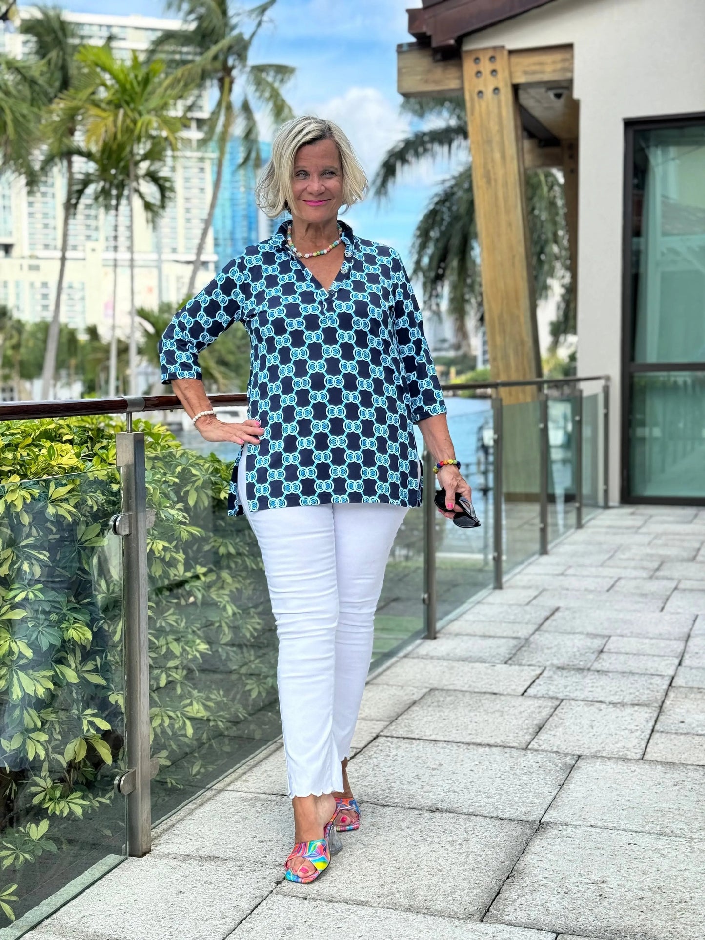 BLUE MEDALLION TUNIC