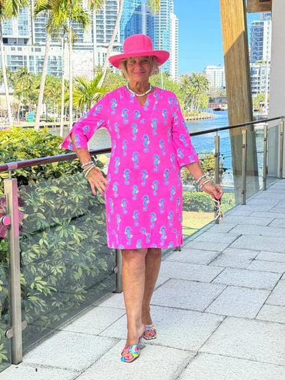 LULU B SEAHORSE BAY NOTCH SLEEVE DRESS
