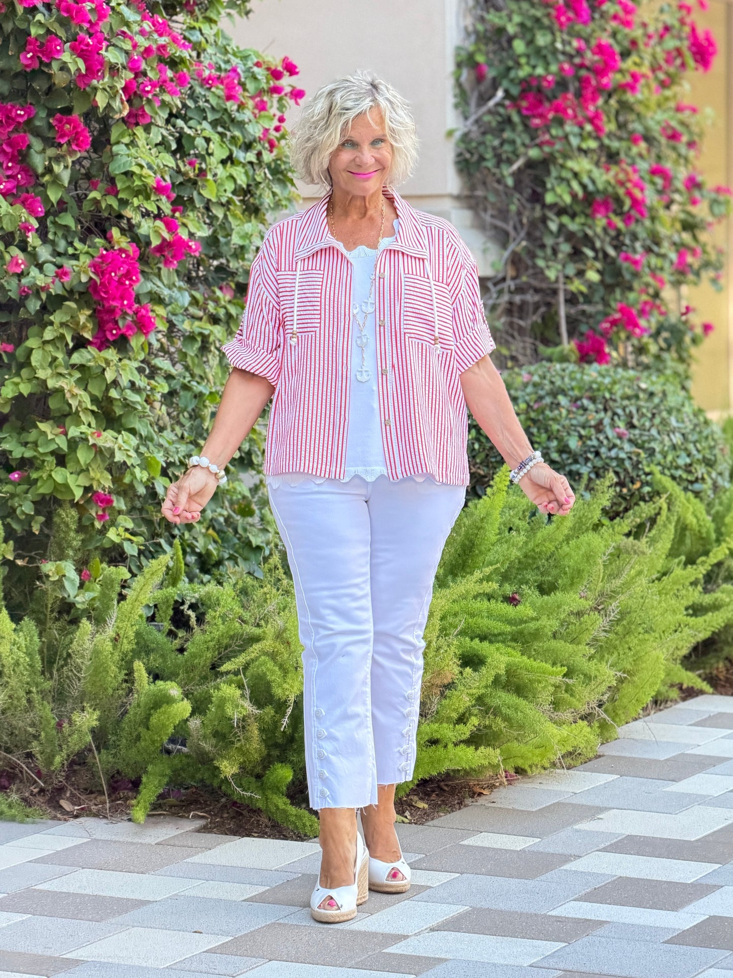 FRENCH RIVIERA RED SEERSUCKER JACKET